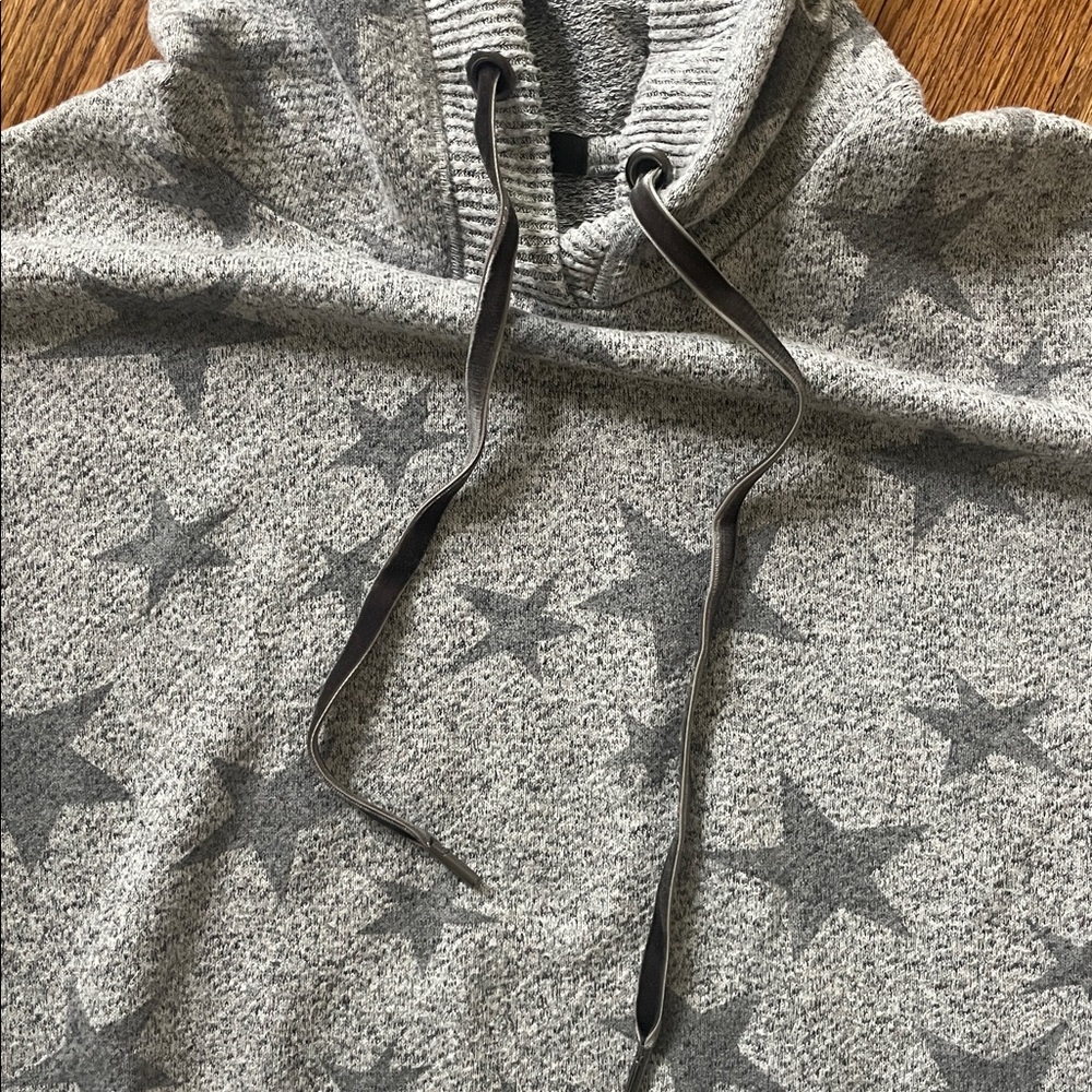 Rails Murray Hooded Sweatshirt Melange Grey Stars Size Medium Comfy Cozy - Picture 4 of 7